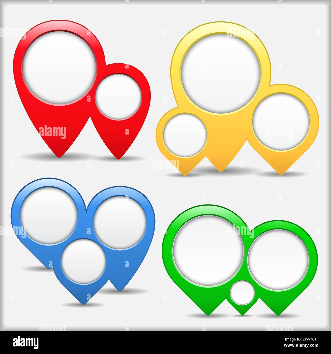 Pointers with Circles Stock Vector