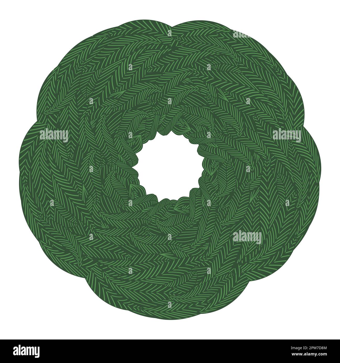 Green Floral Frame Isolated on White Background Stock Photo - Alamy