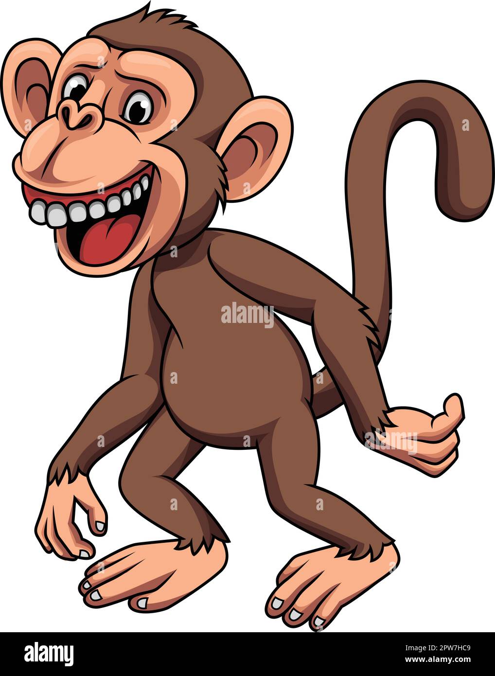 Cartoon funny little monkey Stock Vector Image & Art - Alamy