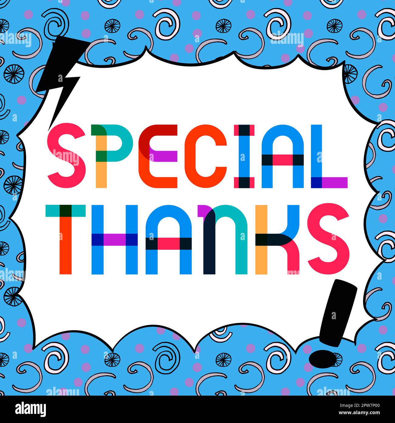 Writing displaying text Special Thanks, Word for expression of ...