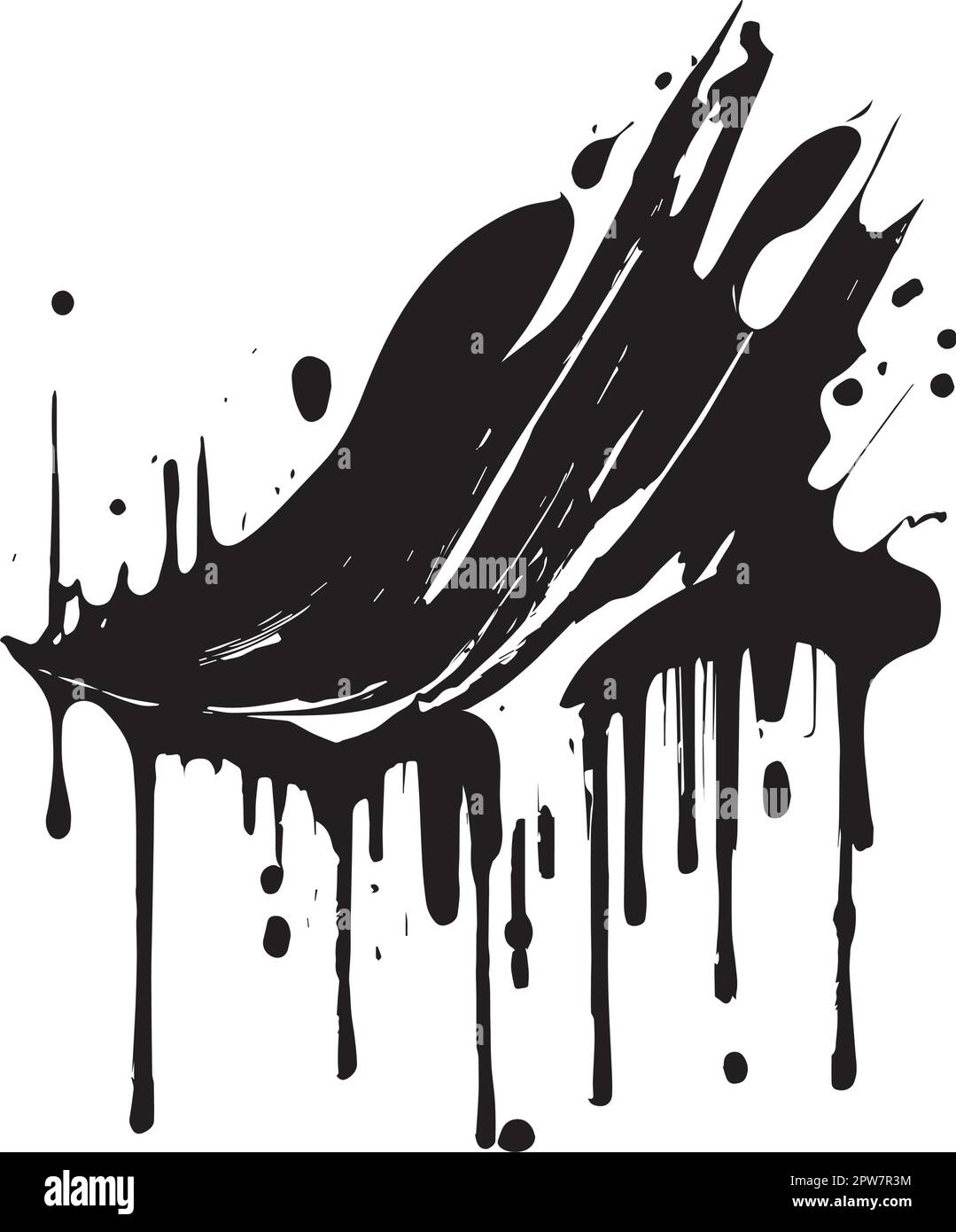 Splated Ink Vector Splattered ink technique Stock Vector Images - Alamy