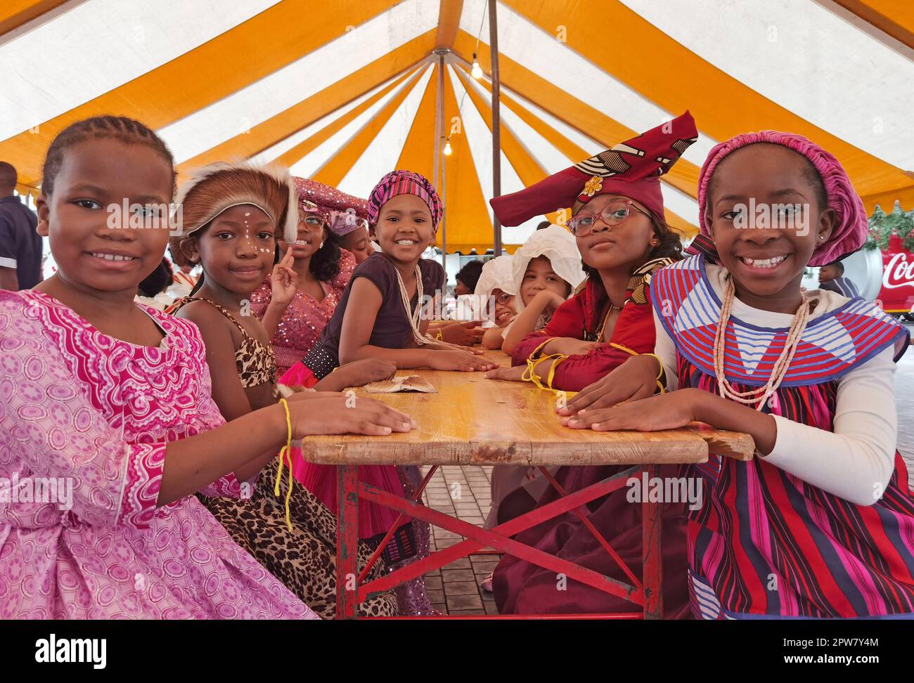Windhoek, Namibia. 28th Apr, 2023. People attend an art and cultural