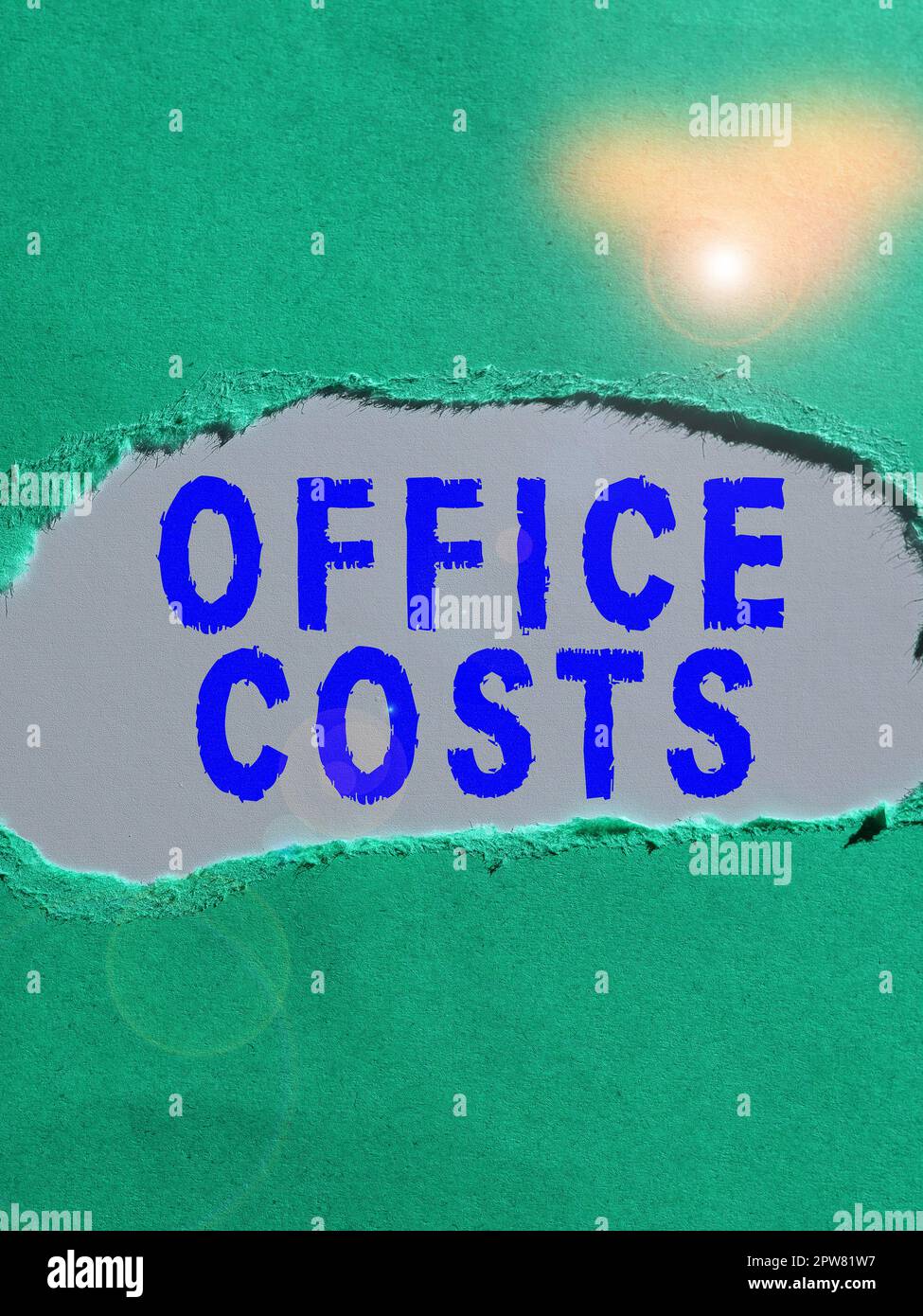Amount Office Sign displaying Office Costs, Word Written on amount of money paid to ...