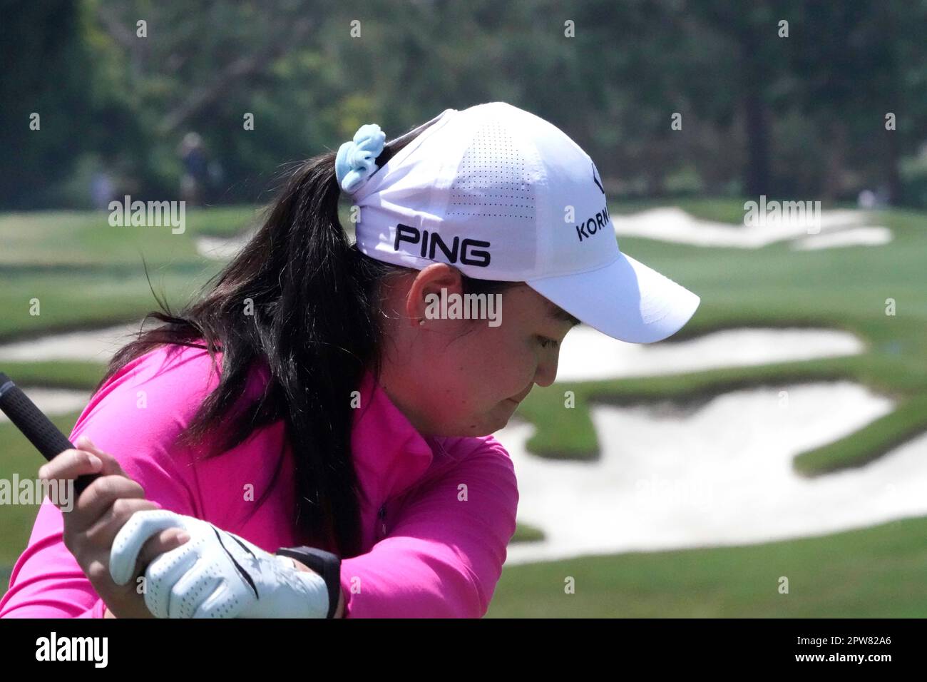 April 28, 2023 American professional golfer Al teeing off on the 10th