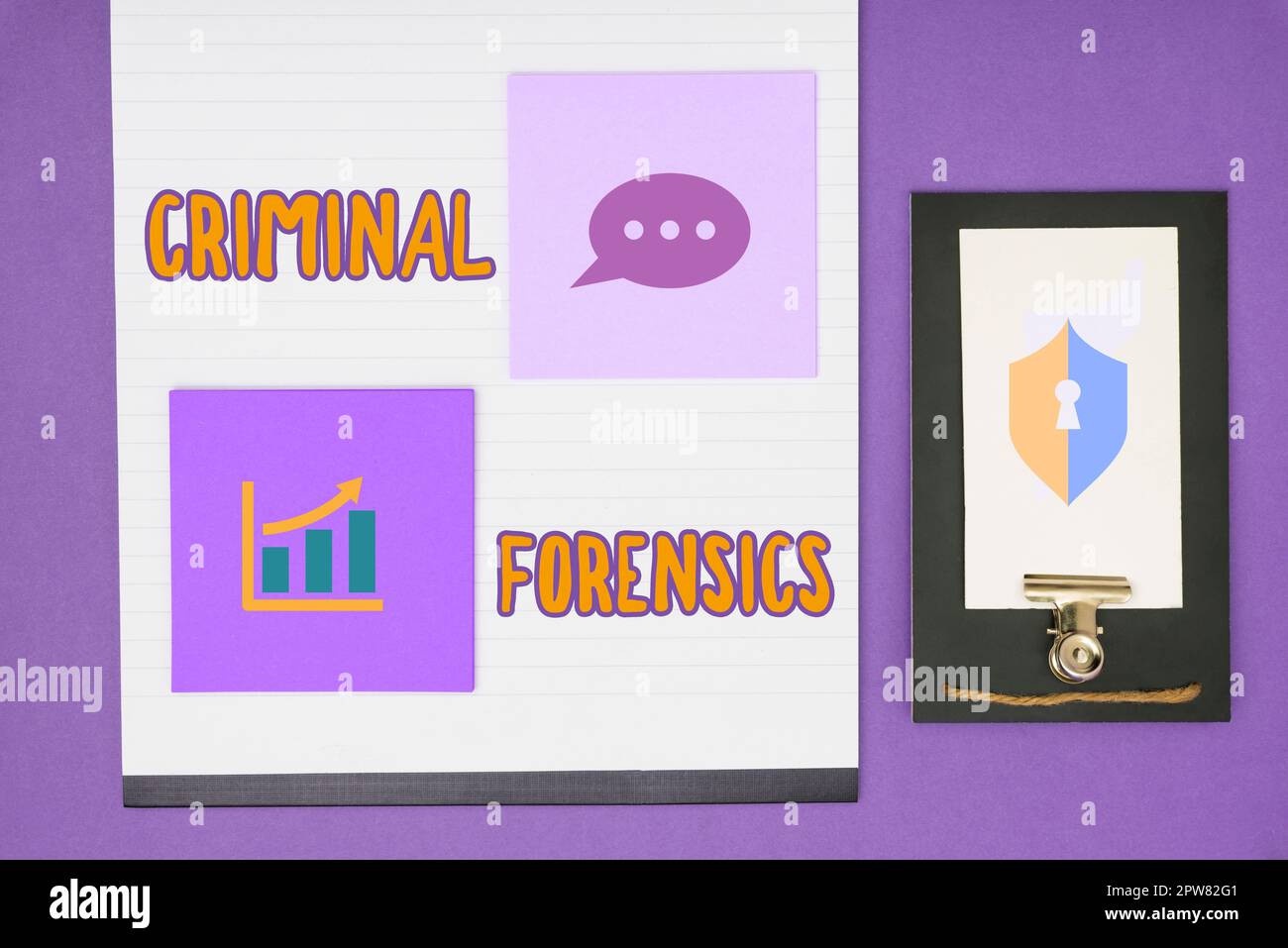 Text caption presenting Criminal Forensics, Business showcase Federal ...