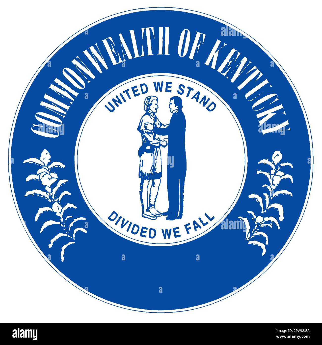 The State Seal of Kentucky on a white background Stock Photo - Alamy