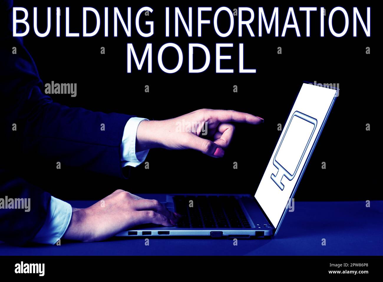 Handwriting text Building Information Model, Word Written on process of ...