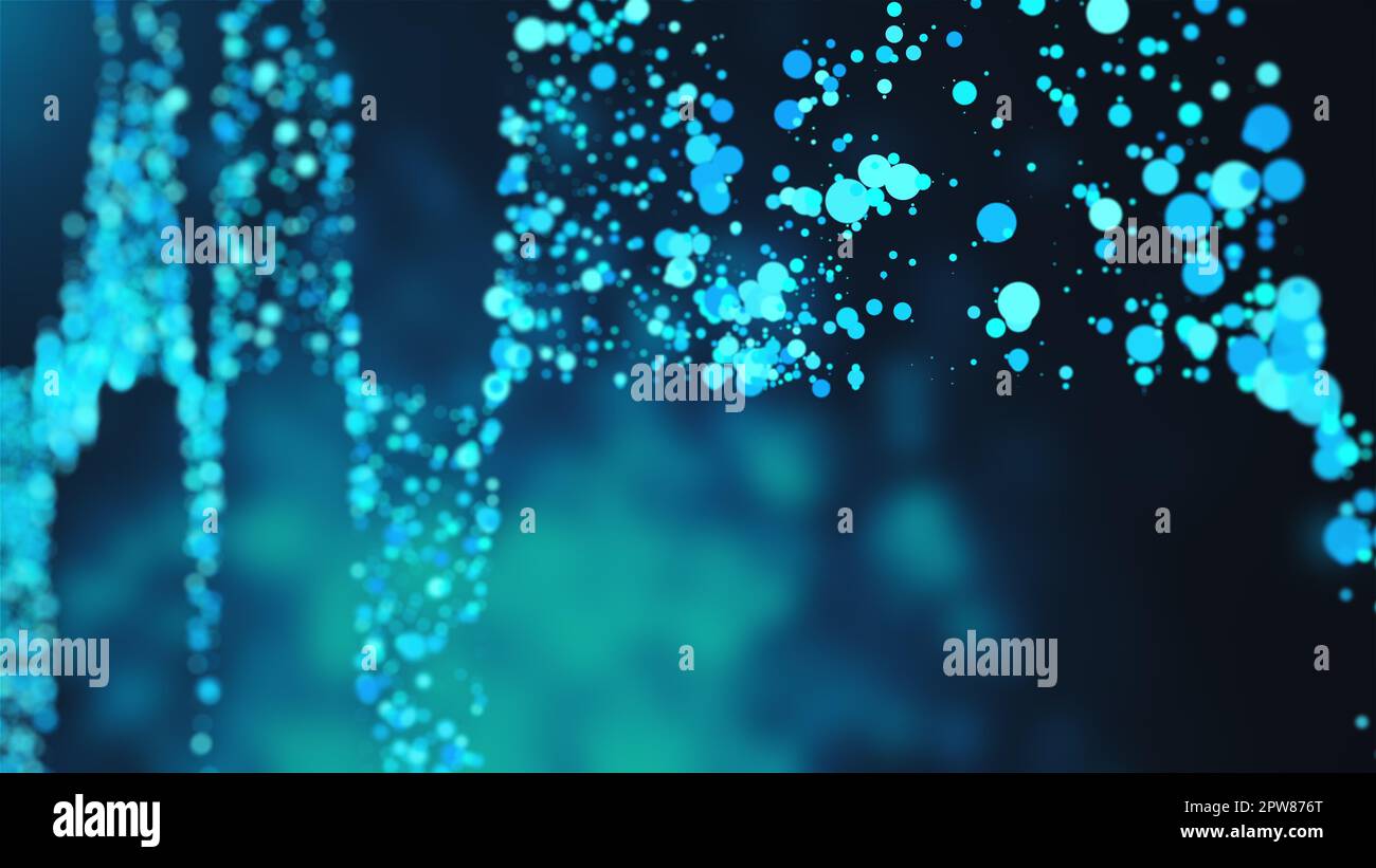 Blue abstract particles. Computer generated 3d render Stock Photo - Alamy