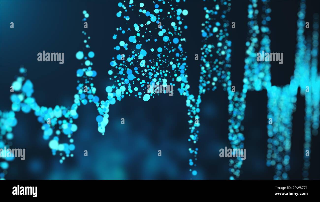 Blue abstract particles. Computer generated 3d render Stock Photo - Alamy