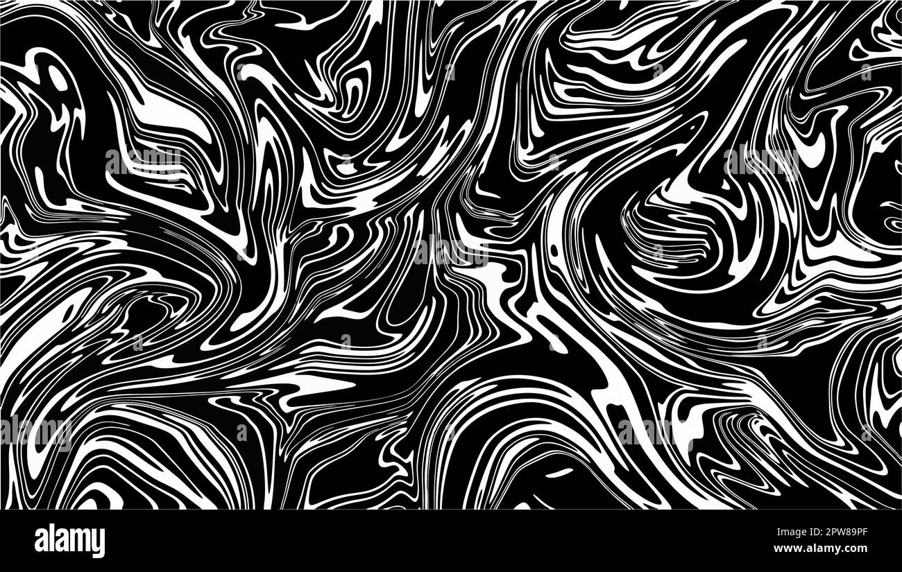 Modern fluid marble background vector. Black marble liquid abstract design. Stock Vector