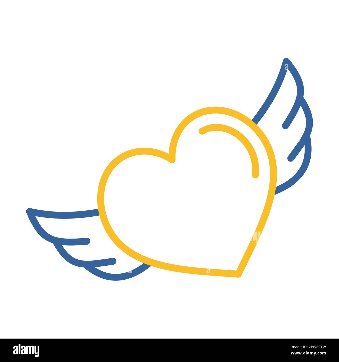 Heart with wings icon. Valentines day symbol Stock Vector Image & Art ...