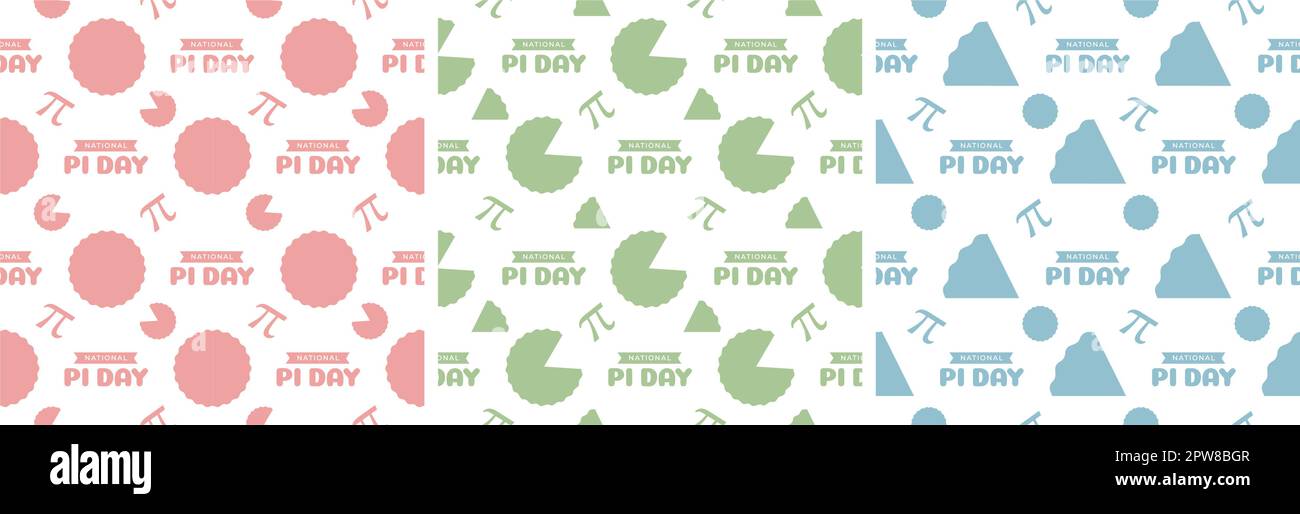 Set of Pi Day Seamless Pattern Design with Mathematical Constants or ...