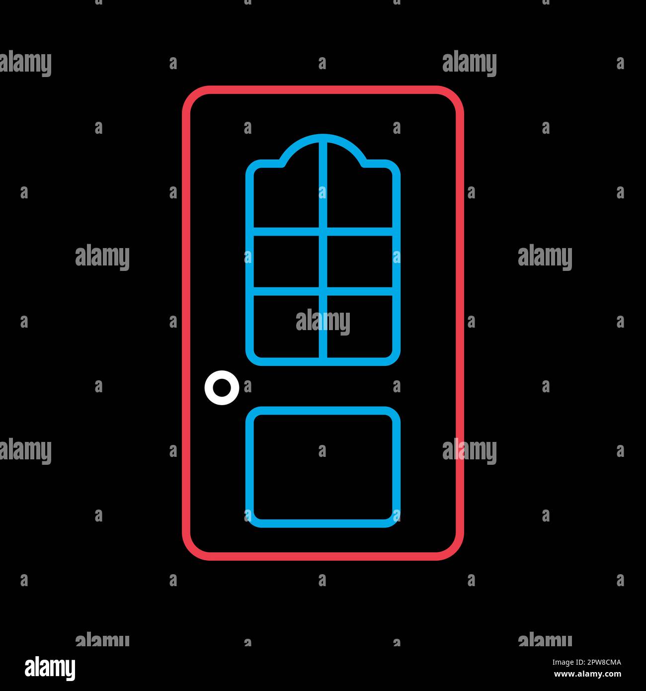 Interroom door vector flat icon. Construction, repair Stock Vector