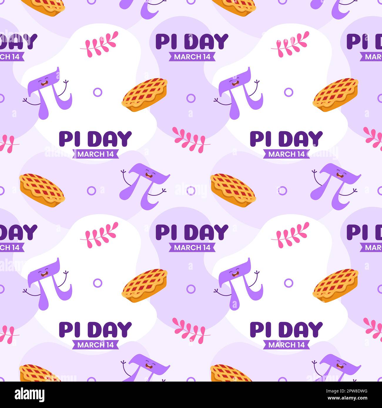 Pi Day Seamless Pattern Design with Mathematical Constants or Baked Pie ...