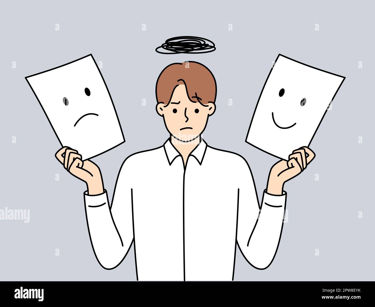 Boy on swing and sad Stock Vector Images - Alamy