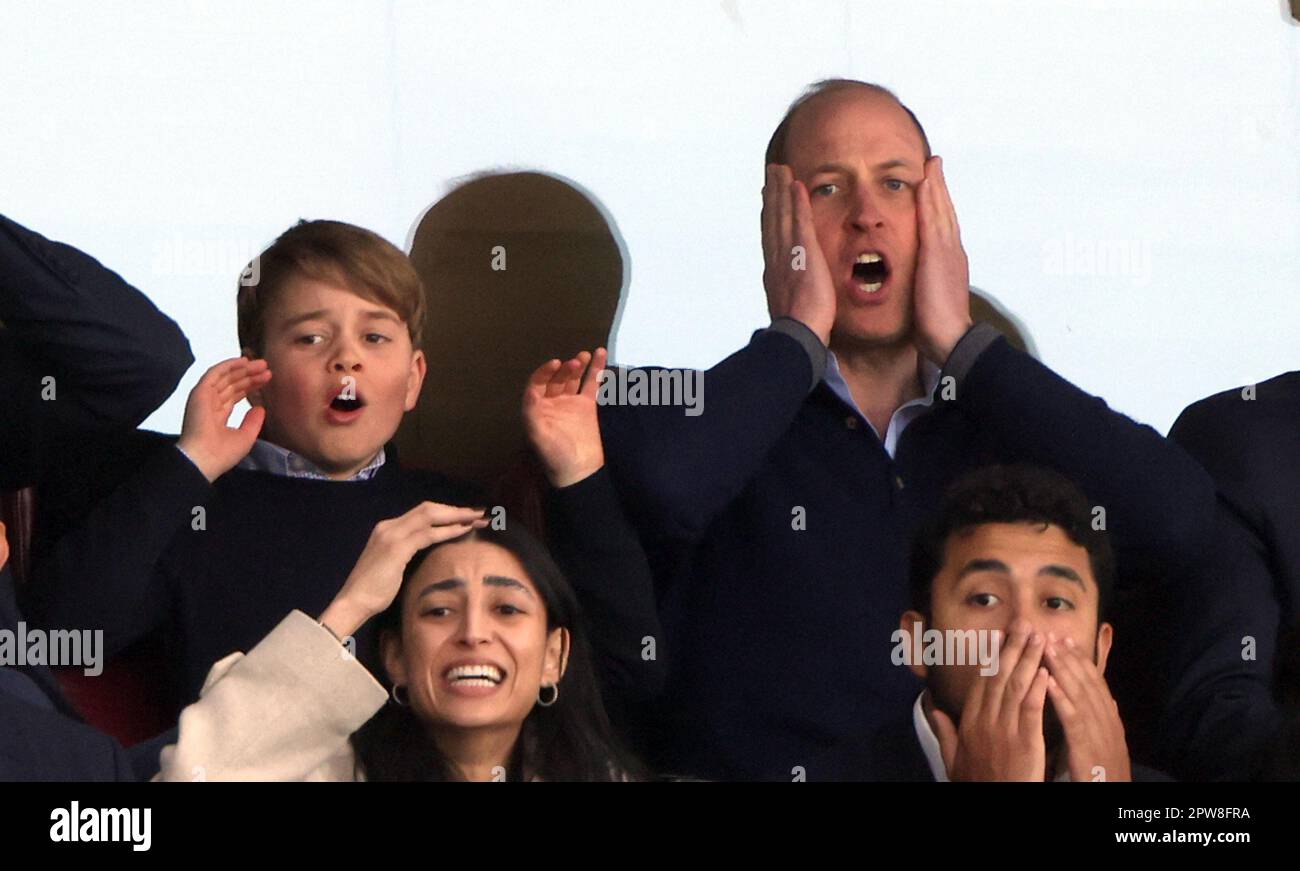 Prince and Prince William The Prince of Wales, watching Aston