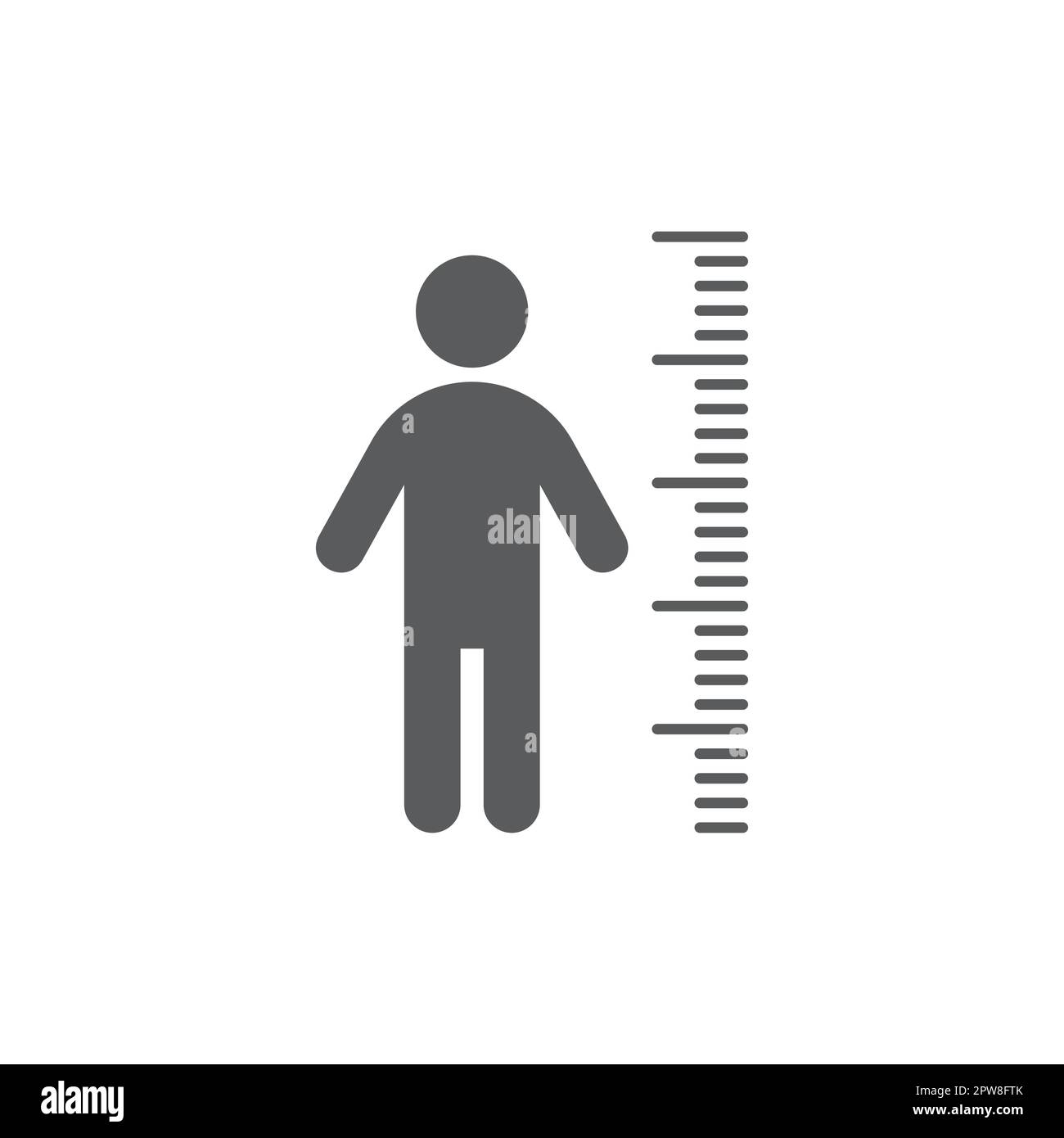 Height measurement man Cut Out Stock Images & Pictures - Alamy