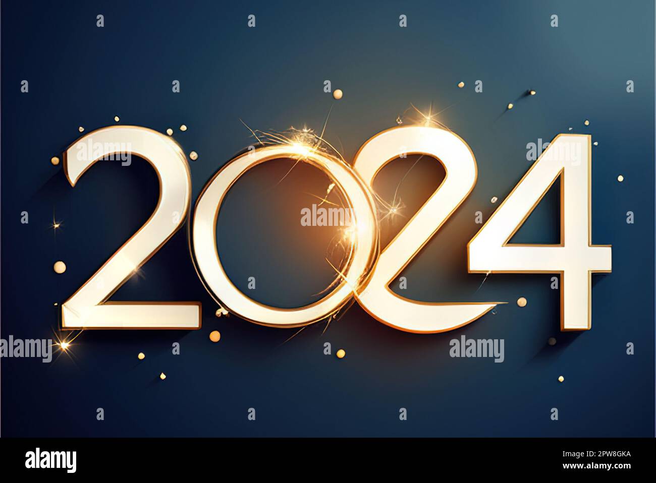 Happy New Year Celebration 2024 Colorful Background. Holiday greeting ...