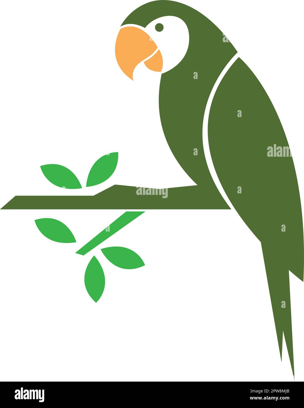 Green parrot logo Stock Vector Images - Alamy