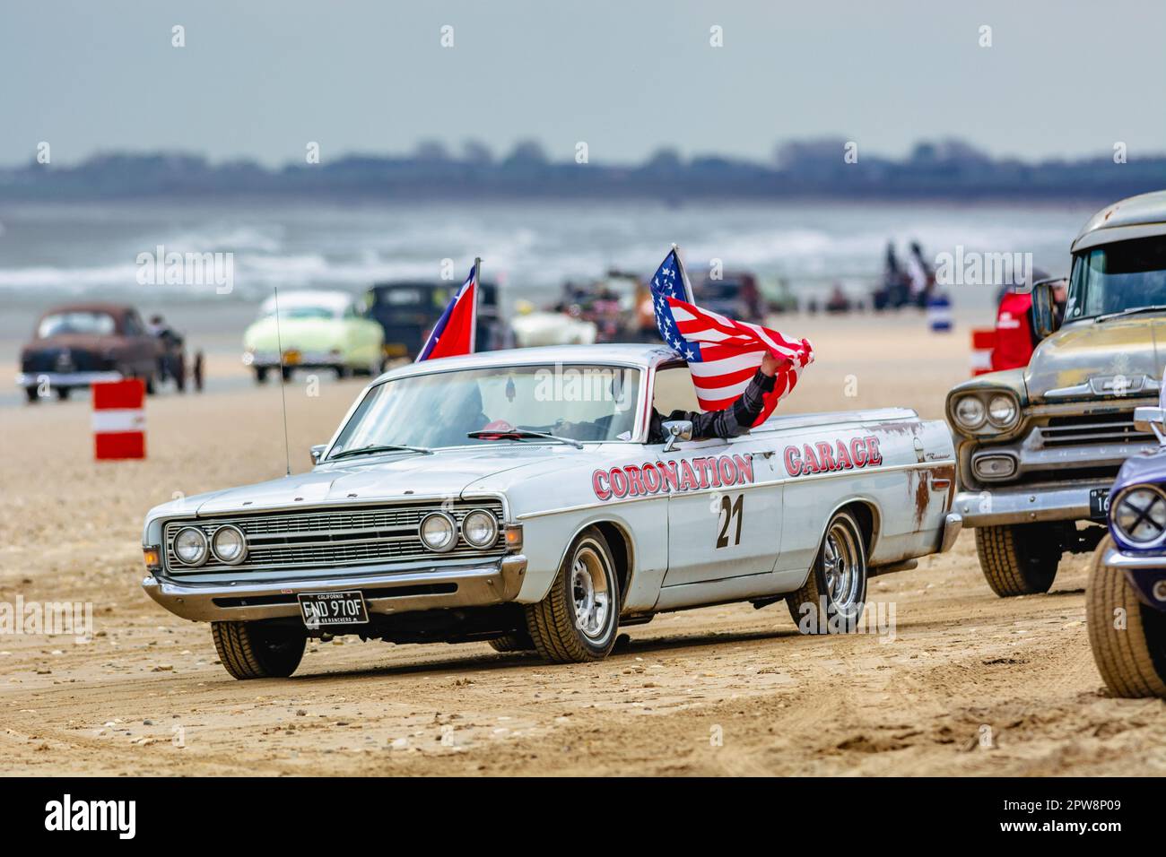 Big Car Racing Events Race the Waves car racing event at Bridlington Stock Photo - Alamy