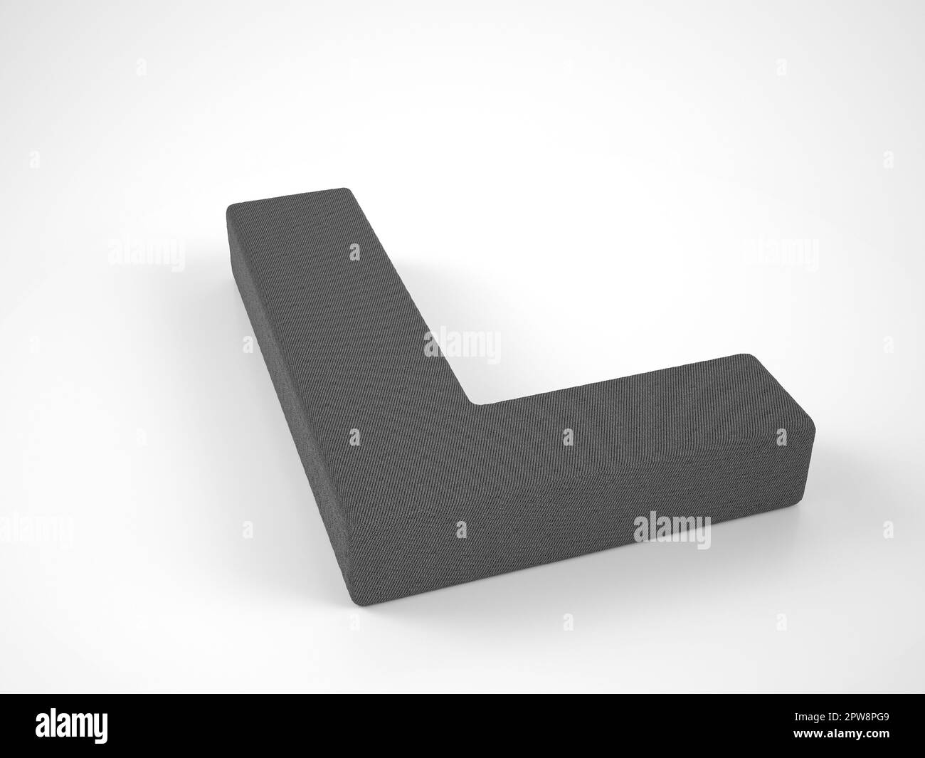 Knitted letter L on a white background. 3d illustration Stock Photo - Alamy