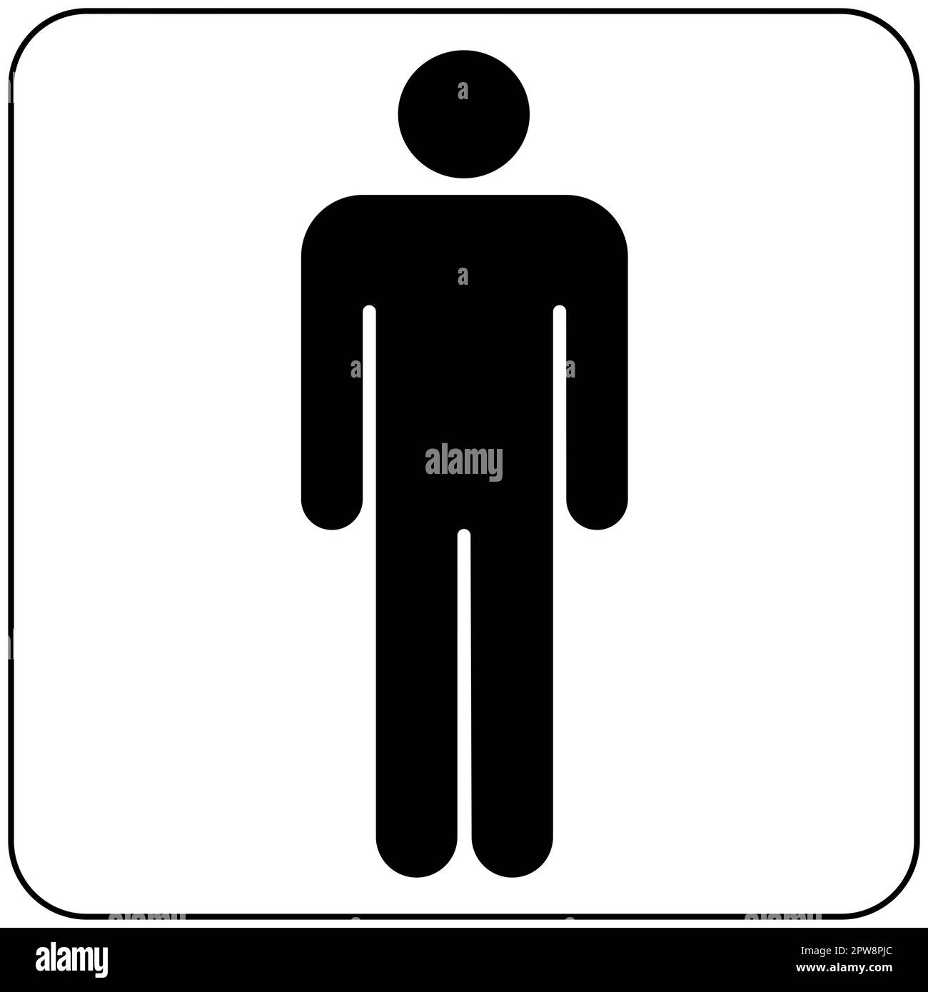 Department of Transportation male toilets pictogram Stock Photo