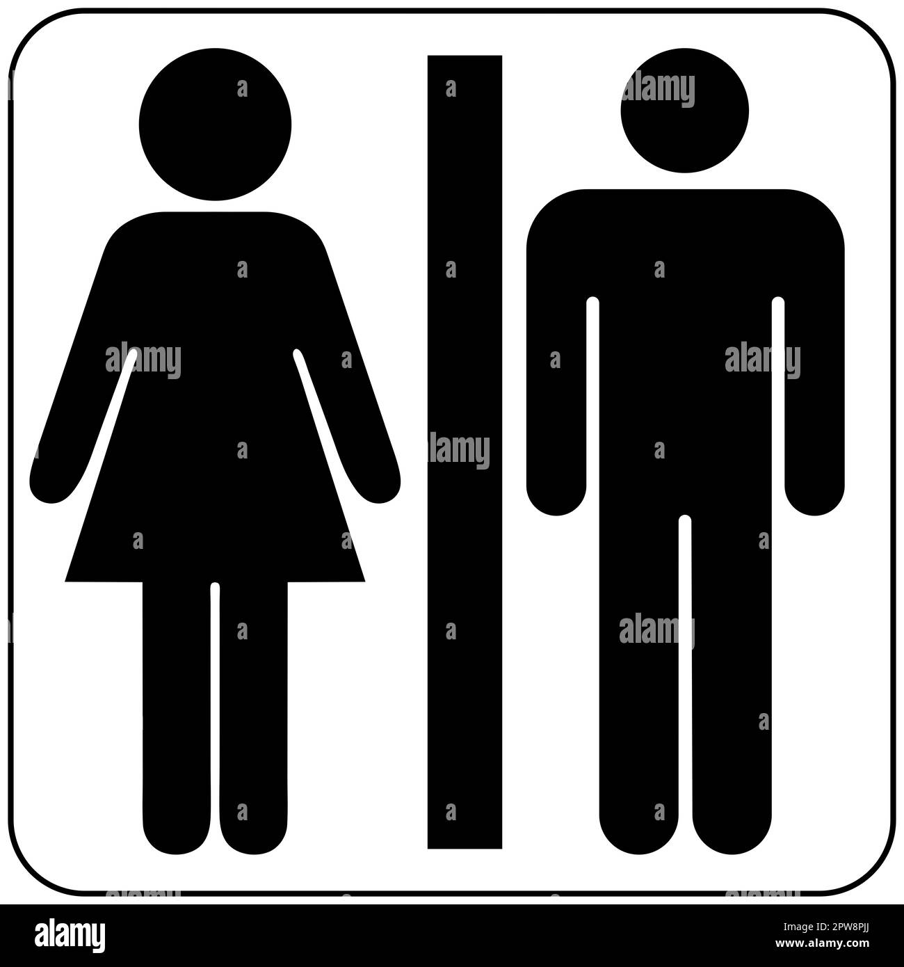 Department of Transportation toilets pictogram Stock Photo