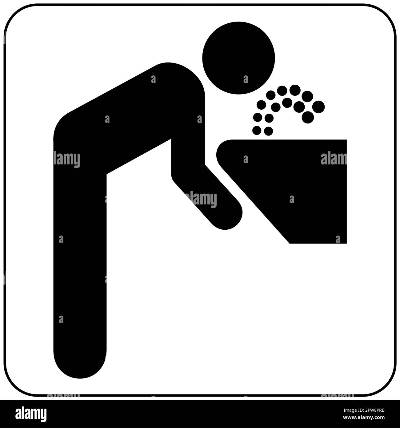 Department of Transportation drinking fountain pictogram Stock Photo