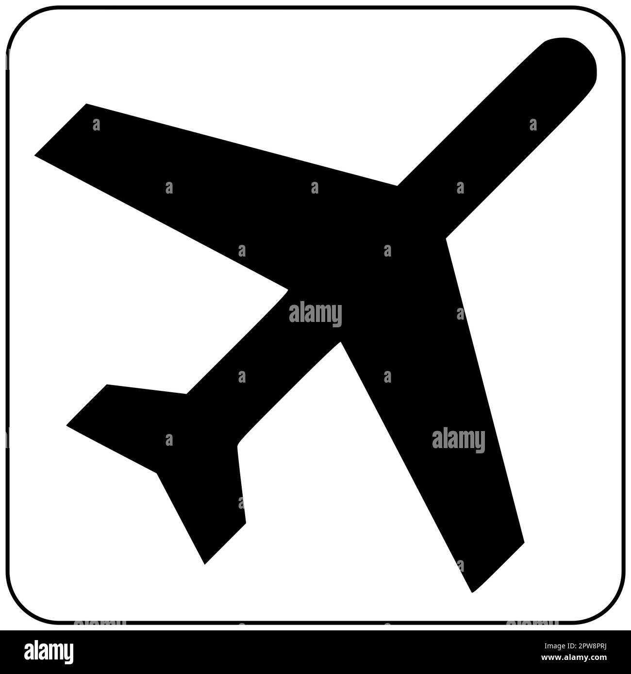 Department of Transportation flight departures pictogram Stock Photo