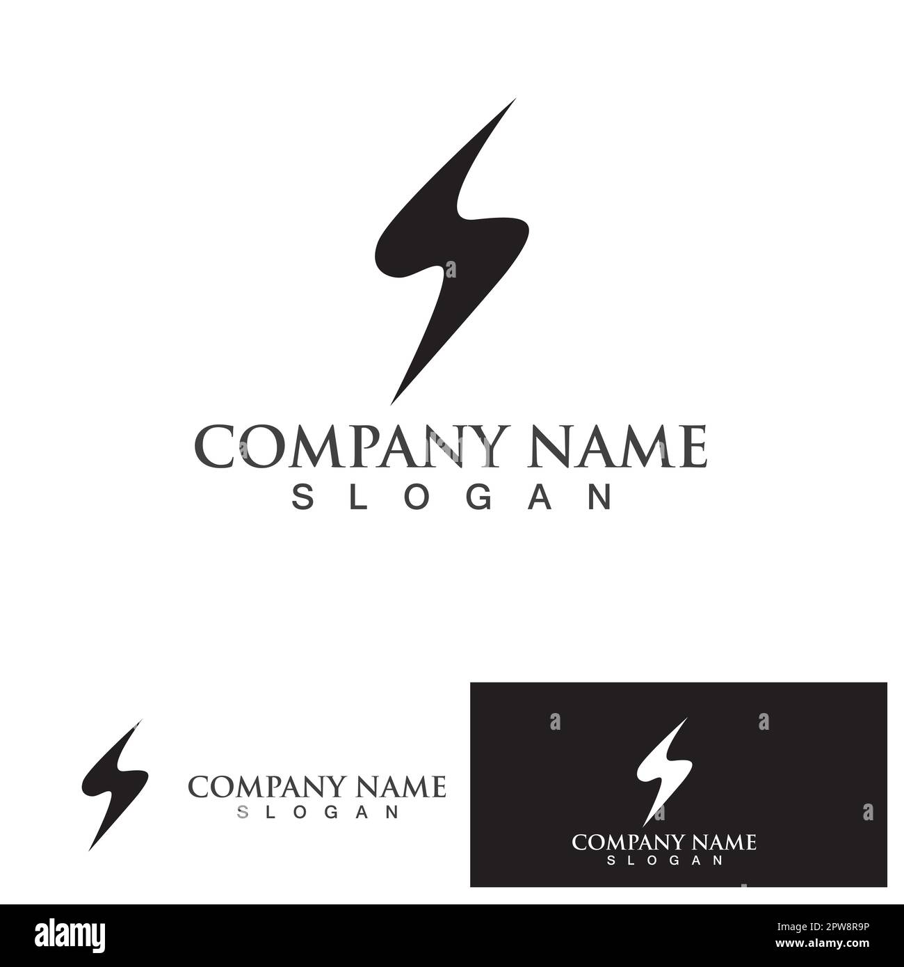 Letter S Thunder electric lightning logo vector illustration design.Flash S Letter Logo, Electrical Bolt Logo Vector Stock Vector