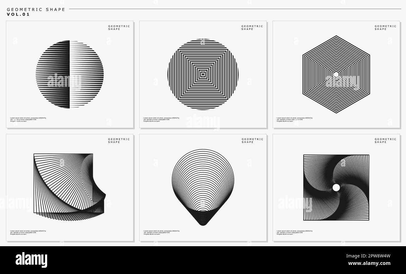 Basic shape blend line logo design template. Modern digital graphic