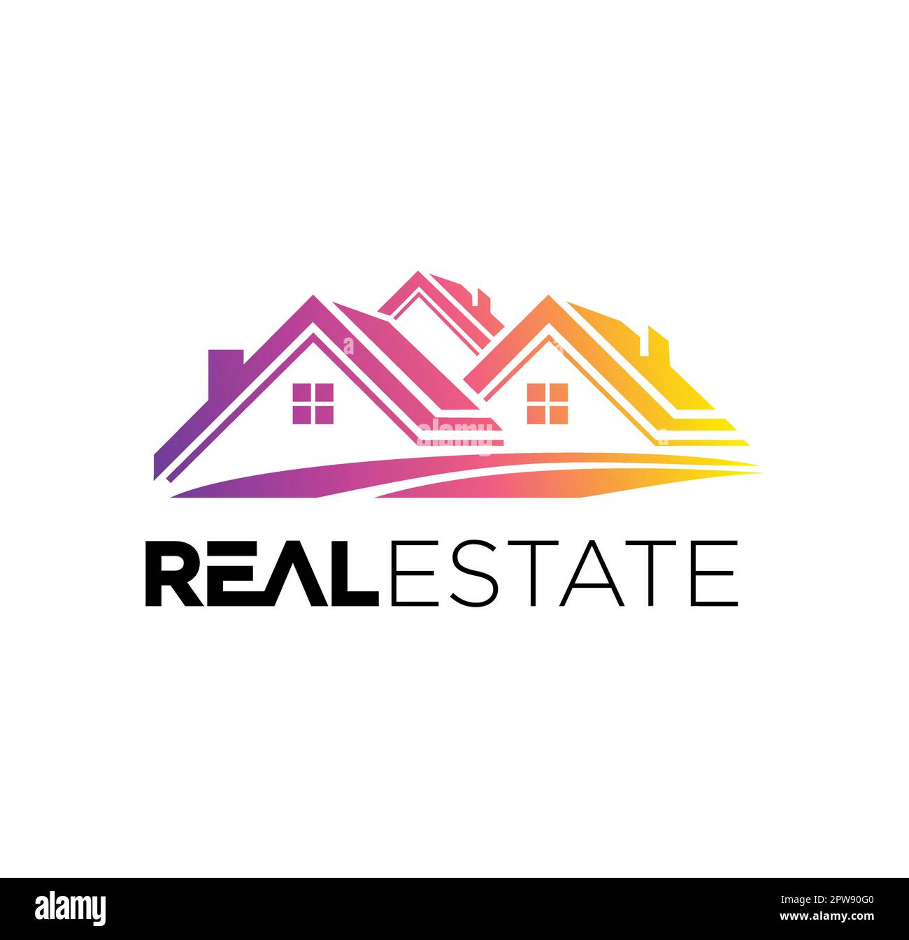 Real Estate Logo vector Illustration template Stock Vector Image & Art ...