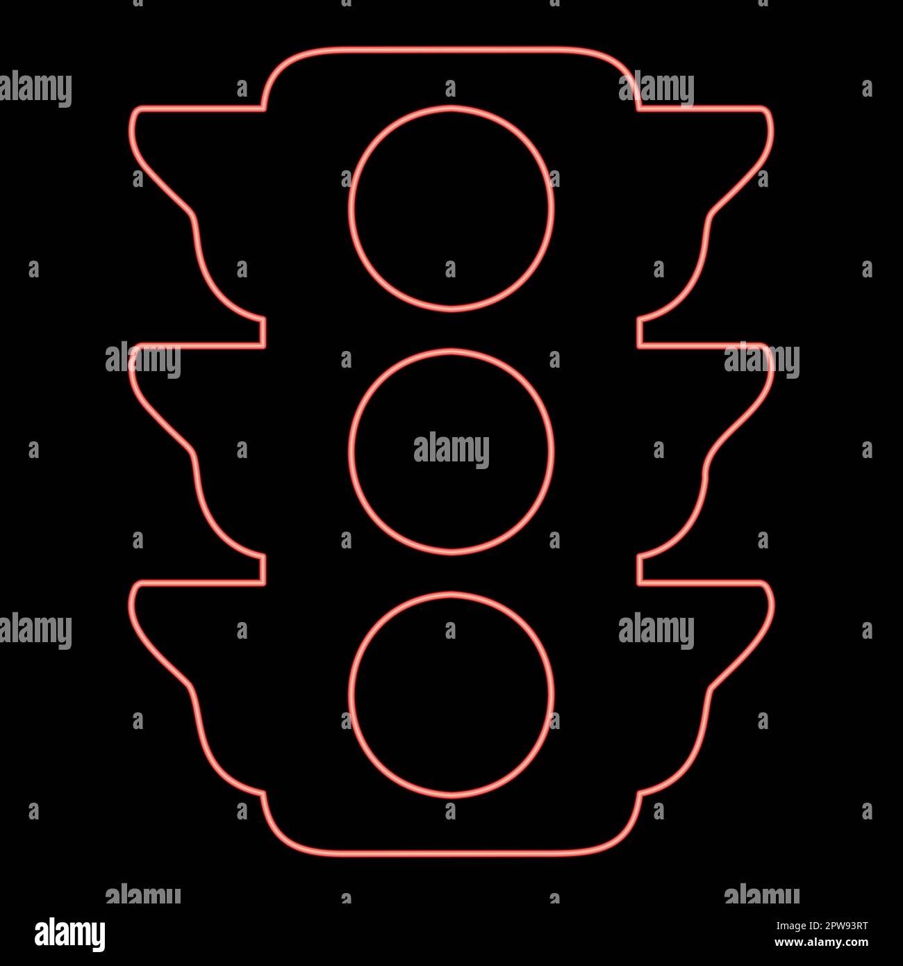 Neon traffic lights Light signal stoplight regulation transport and