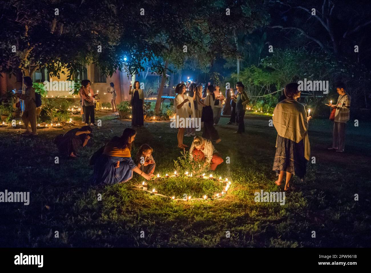 Auroville, India - 31st December 2022: Collective meditation at the ...