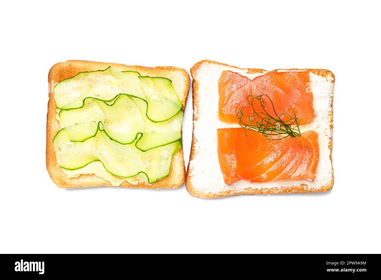 Toast Top View Top view toasts on Cut Out Stock Images & Pictures - Alamy