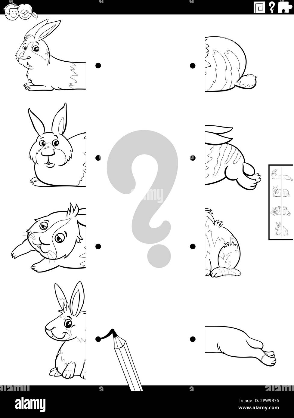 Rabbit images for coloring hi-res stock photography and images - Alamy