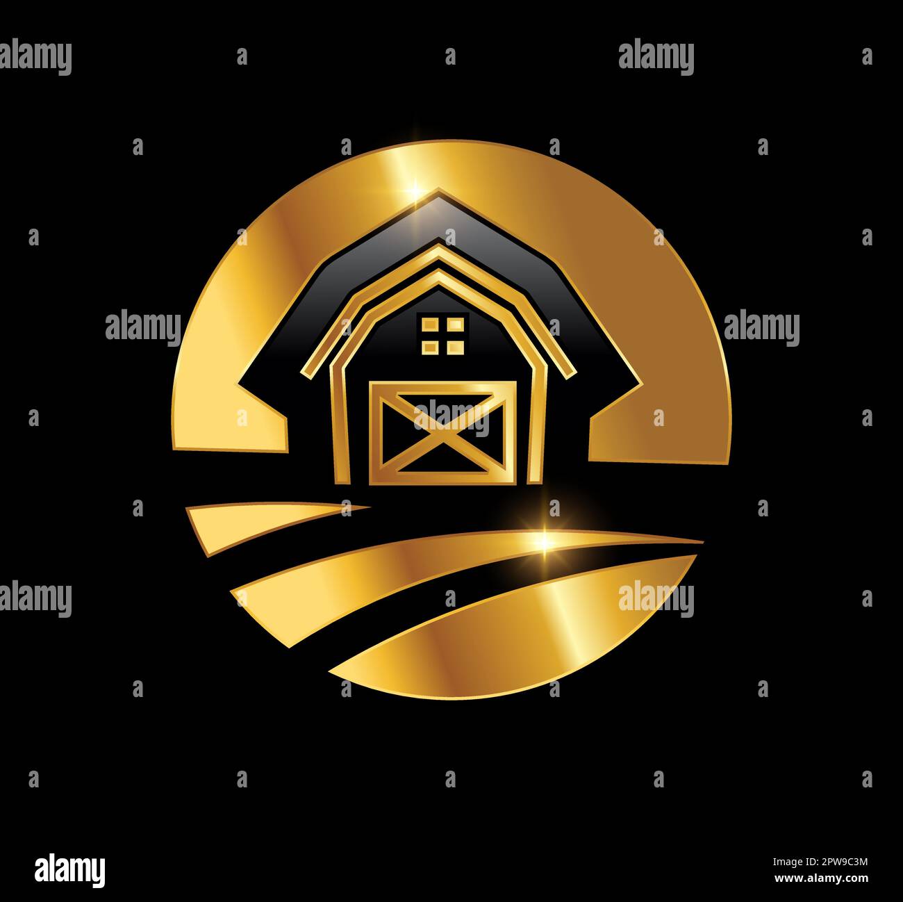Golden House Hut Logo Vector Icon Stock Vector Image & Art Alamy