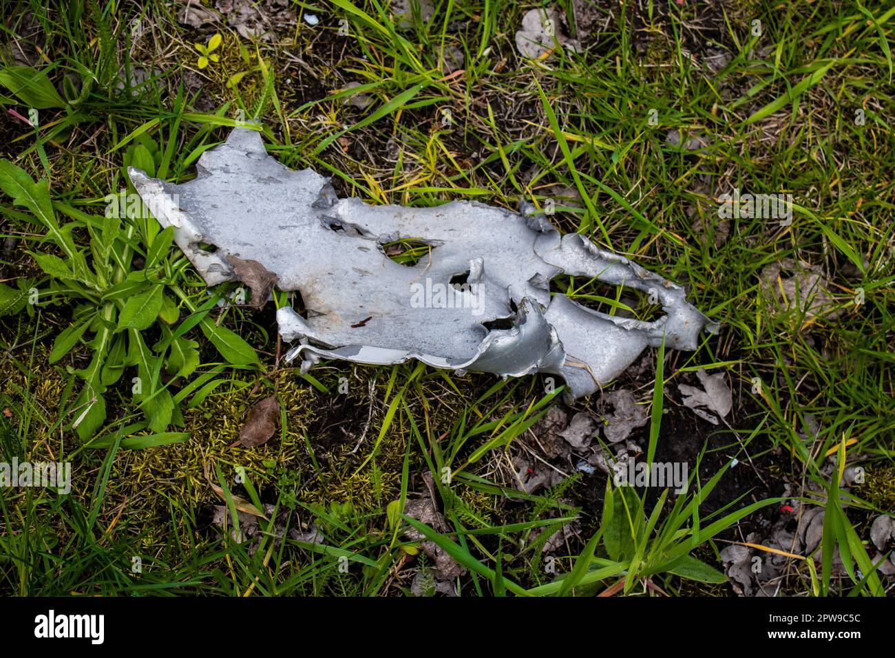 Destroyed building located at Kharkiv front line, Russian army bombs ...
