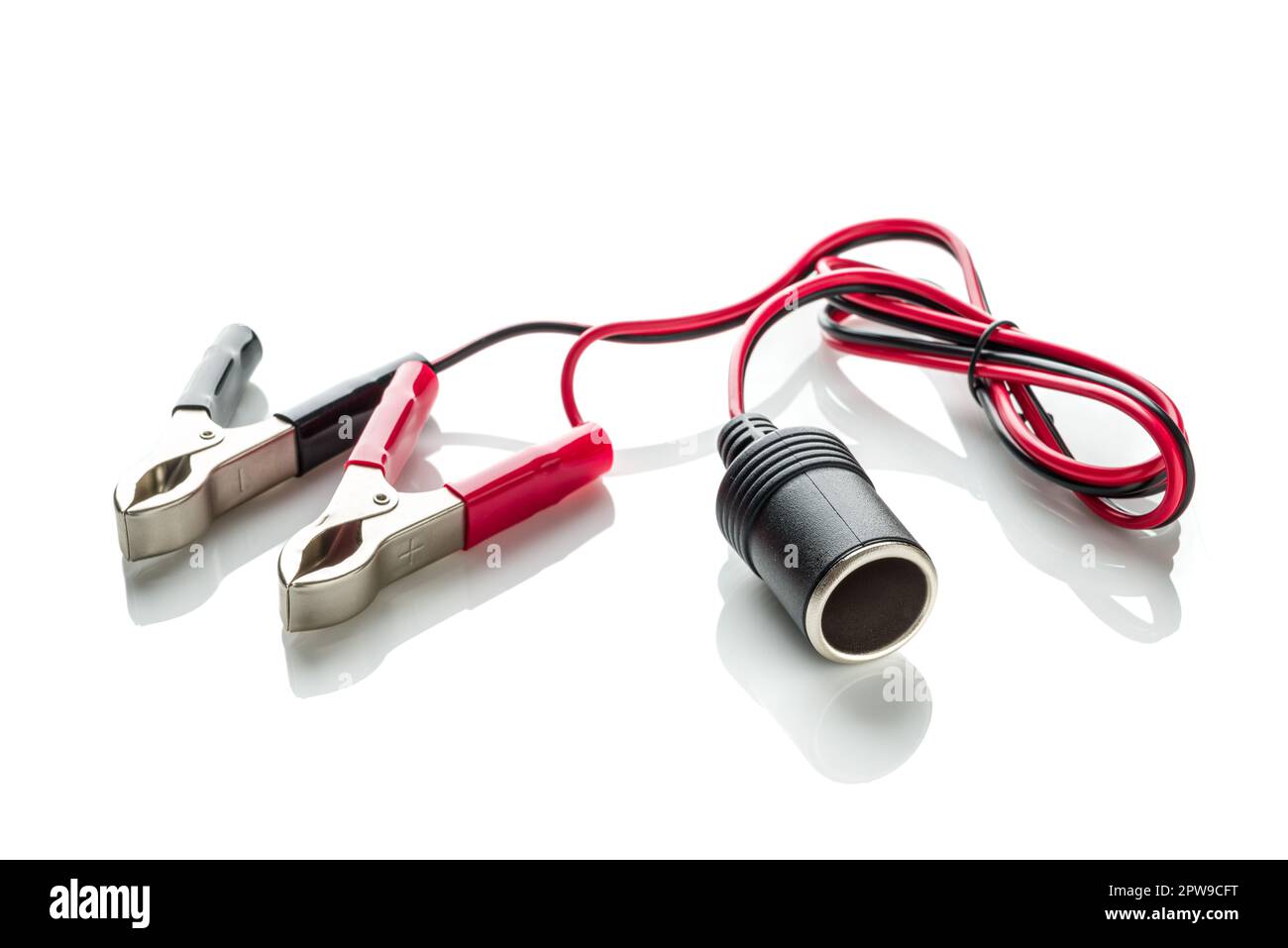 Battery Clip Cigarette Lighter Plug Adapter for 12-volt Applications