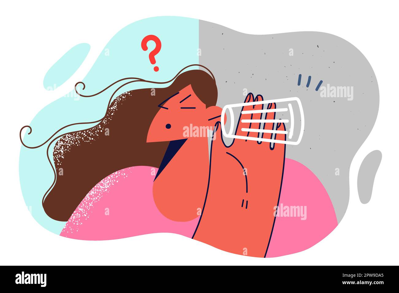 Nosy woman spying Stock Vector Images Alamy