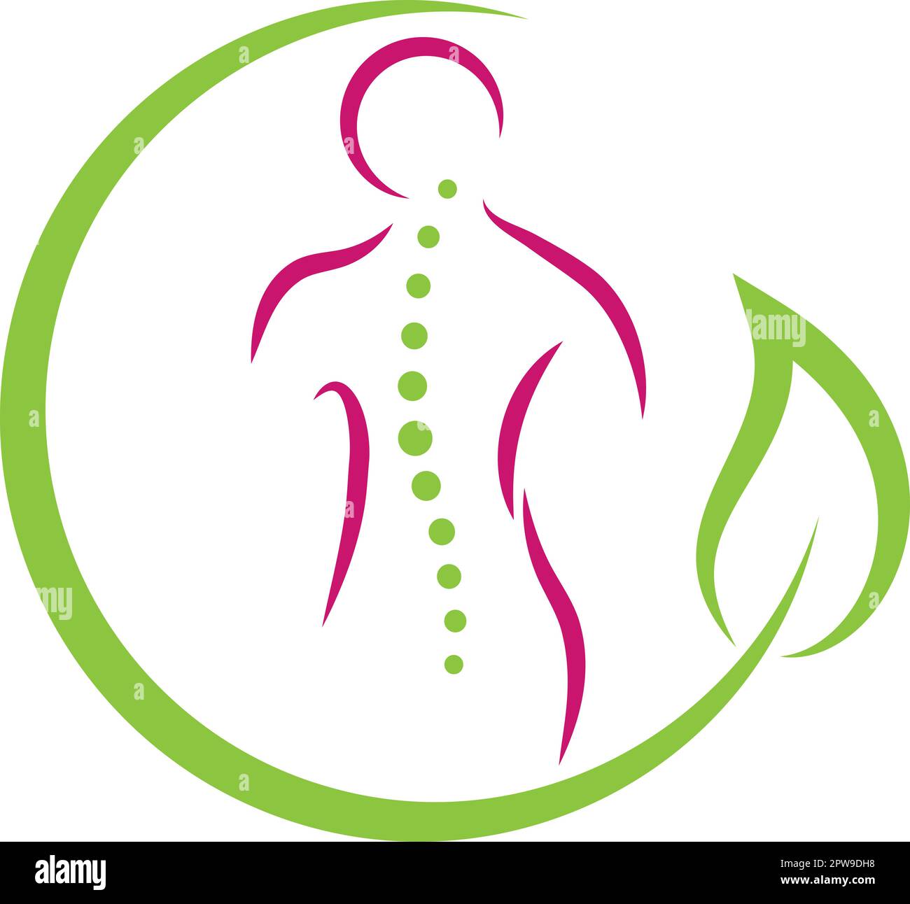 Human And Spine Chiropractor Physical Therapy Orthopedic And Massage Logo Icon Stock Vector