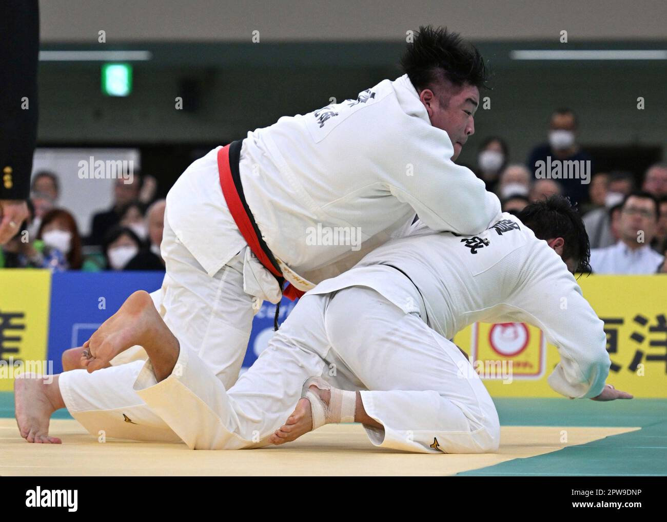 Takeshi Ojitani competes at the All Japan Judo Championship finals