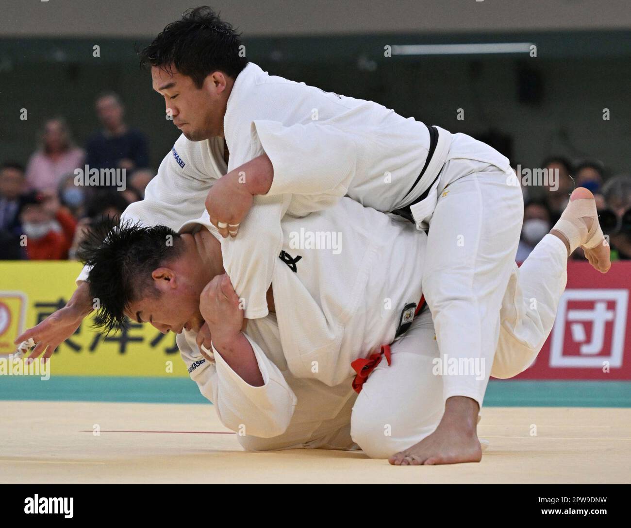 Takeshi Ojitani competes at the All Japan Judo Championship finals