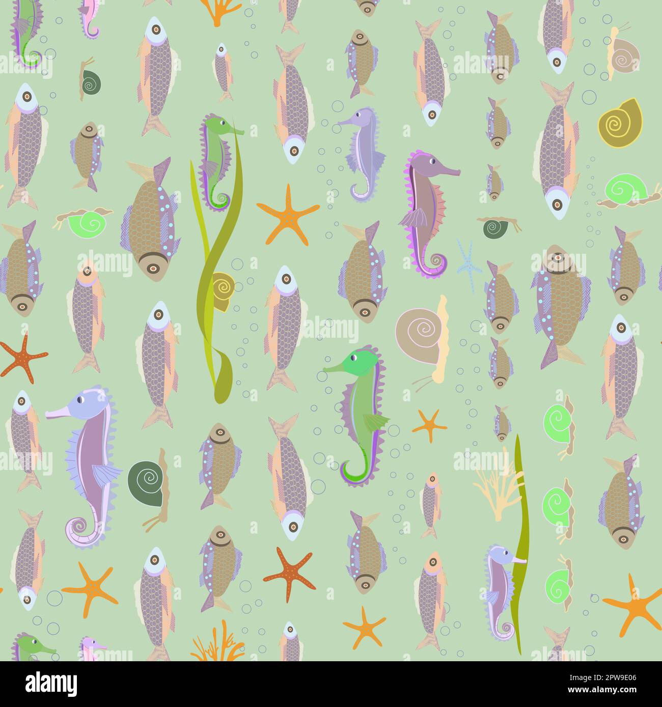 Seahorses illustration Stock Vector Images - Alamy