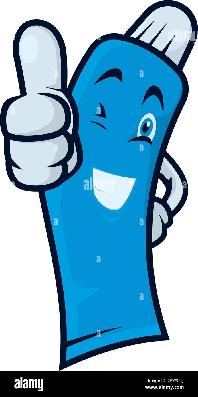 Humbly and Friendly Toothpaste Recommending Gesture Stock Vector