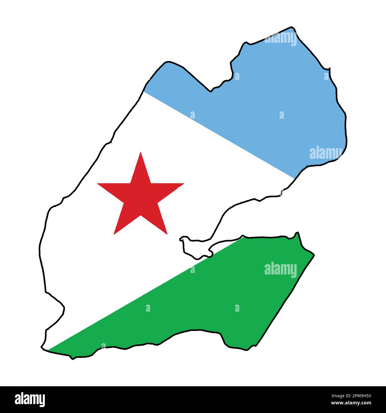 Djibouti Country Flag Map Stock Vector Image & Art Alamy