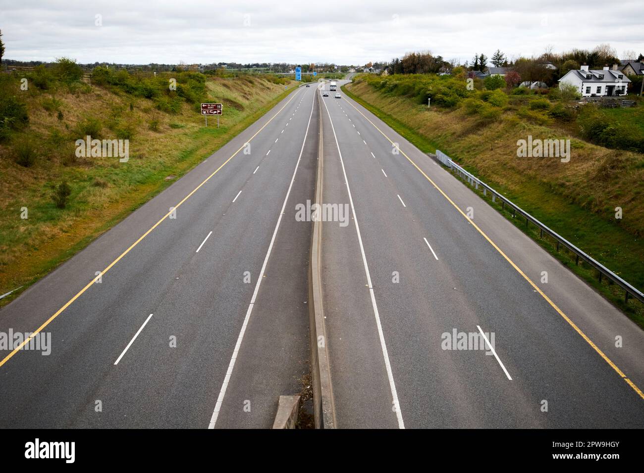 m18 motorway looking north near gort county galway republic of ireland Stock Photo