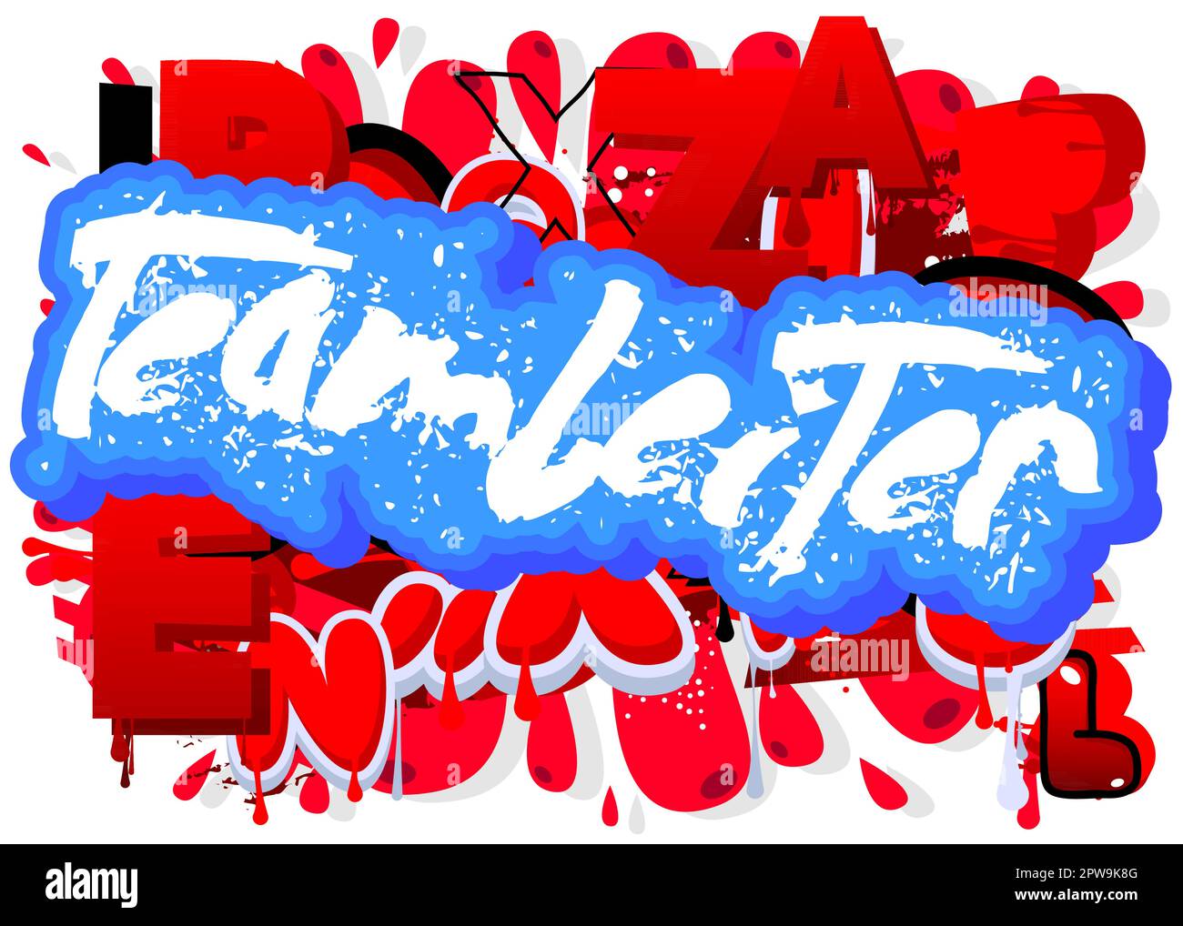German words for Teamleiter means Team Leader. Graffiti tag Stock