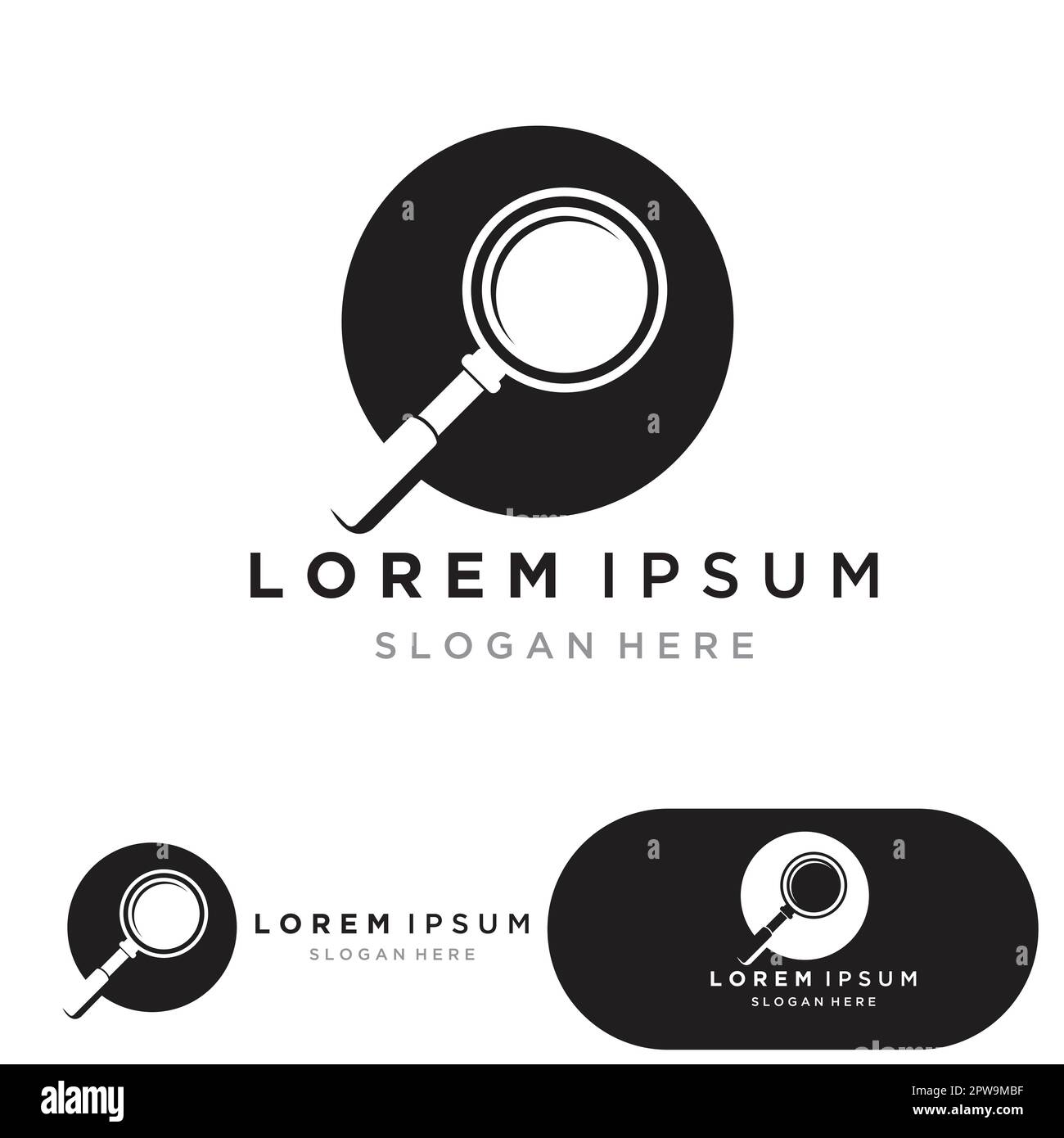 magnifying glass logo and symbol vector Stock Vector Image & Art Alamy