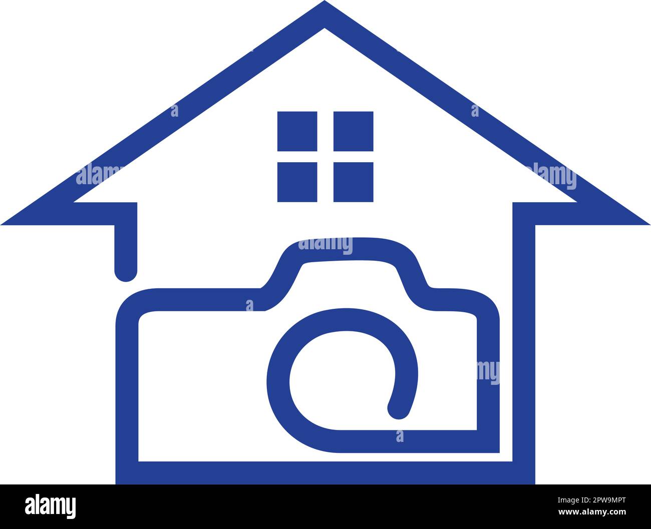 Simple Home combined with Camera Illustration Stock Vector Image & Art ...